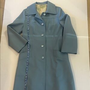 Chic Light Blue Women's Trench Coat